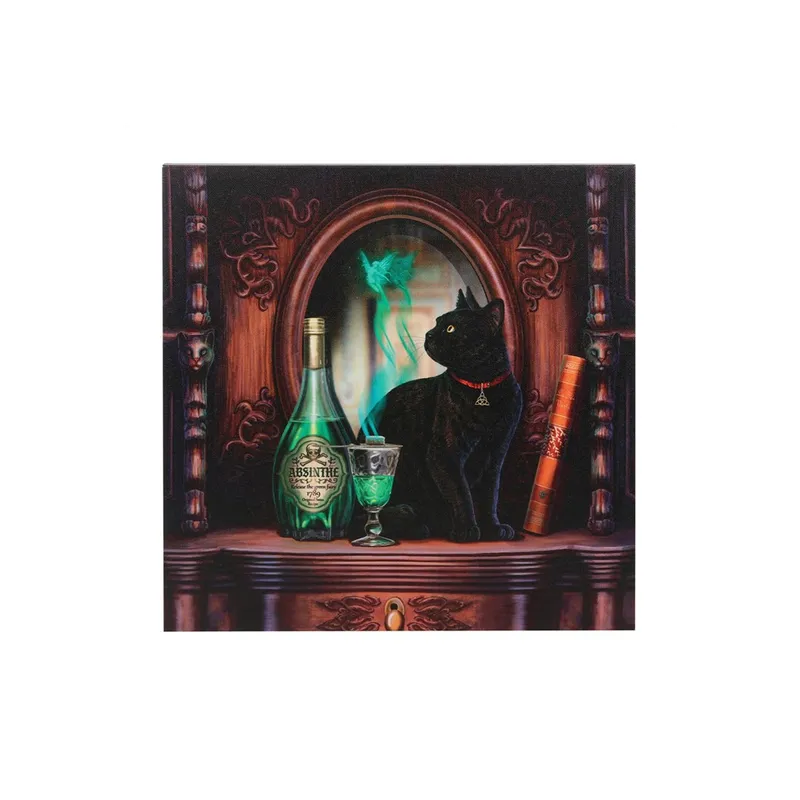 Enchanting Absinthe Light Up Canvas Plaque by Lisa Parker - Illuminated Art & Home Decor