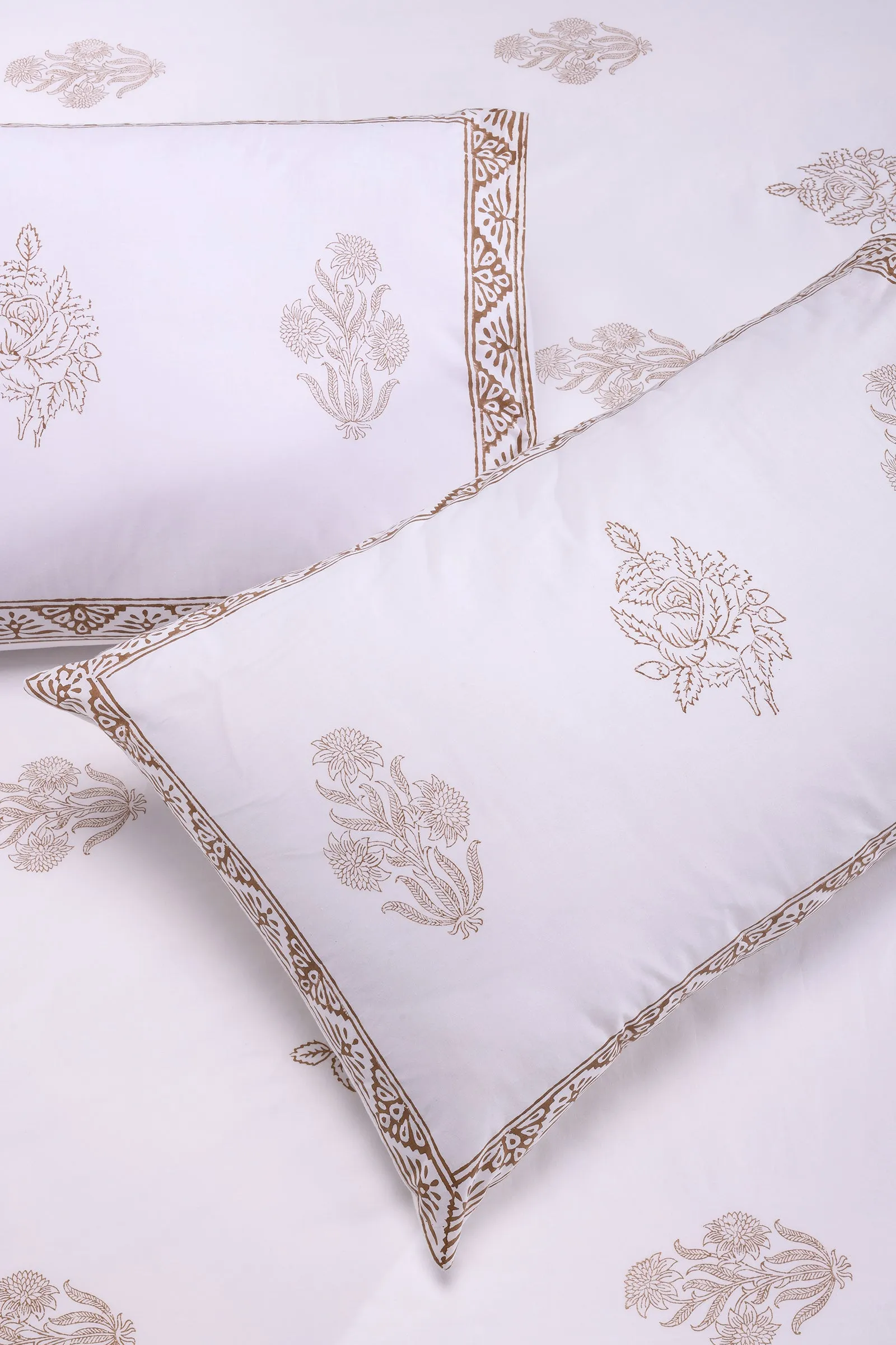 Falak Bootah Beige Cotton Percale Bedsheet