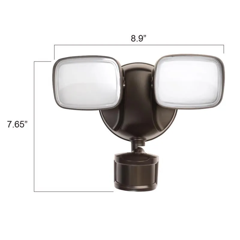 Feit LED Motion-Sensing Hardwired LED Bronze Security Floodlight