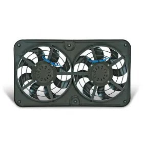 Flex-A-Lite X-Treme S-Blade Dual 12-1/8 in Electric Fan - Push/Pull - 3000 CFM - 12V - Curved Blade - 26-1/4 x 15-1/2 in - 4 in Thick