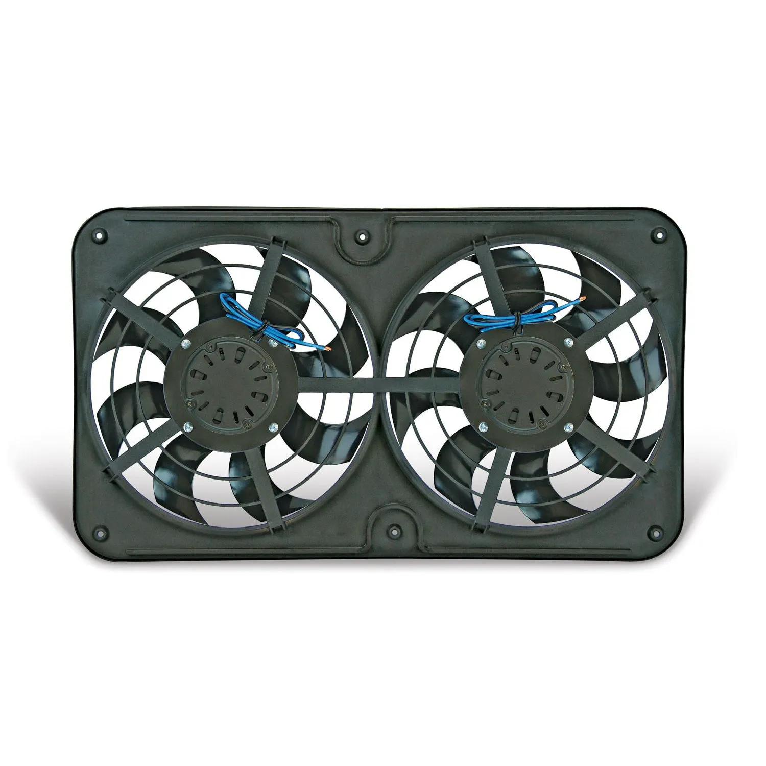 Flex-A-Lite X-Treme S-Blade Dual 12-1/8 in Electric Fan - Push/Pull - 3000 CFM - 12V - Curved Blade - 26-1/4 x 15-1/2 in - 4 in Thick