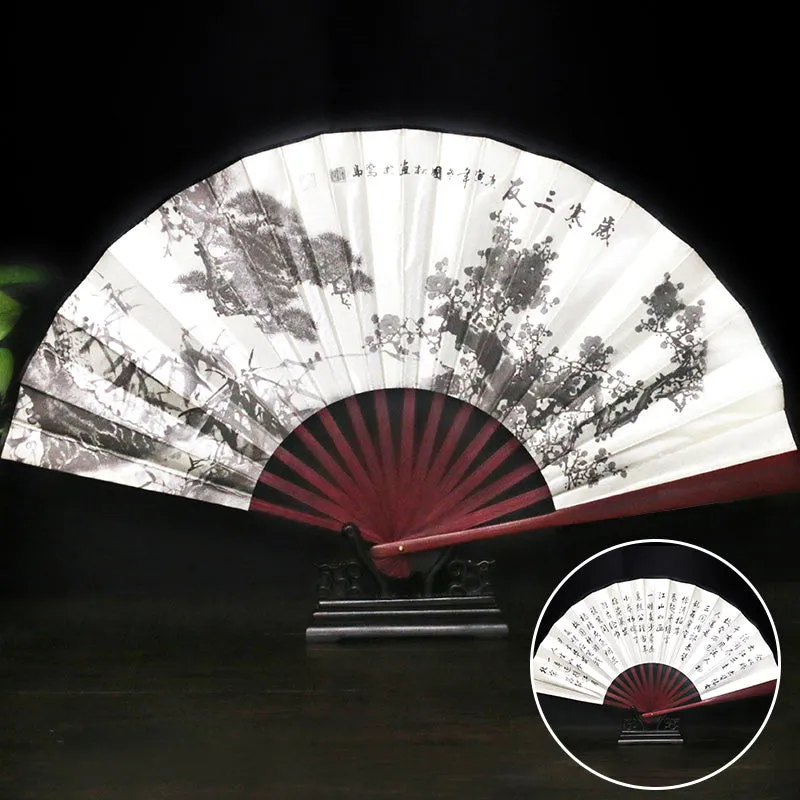 Floral Painting Handmade Traditional Chinese Folidng Fan Decorative Fan