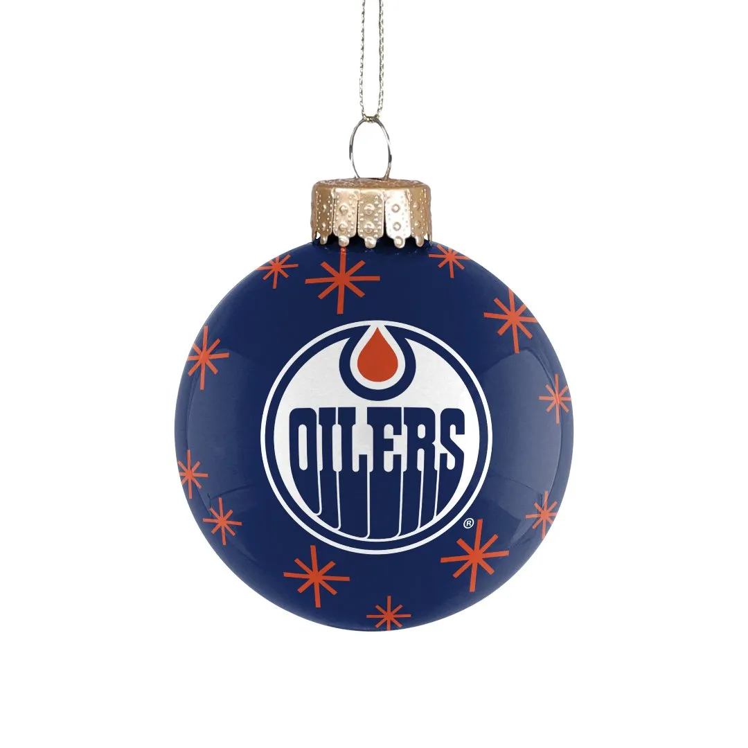 FOCO NHL Edmonton Oilers Glass Ball Ornament