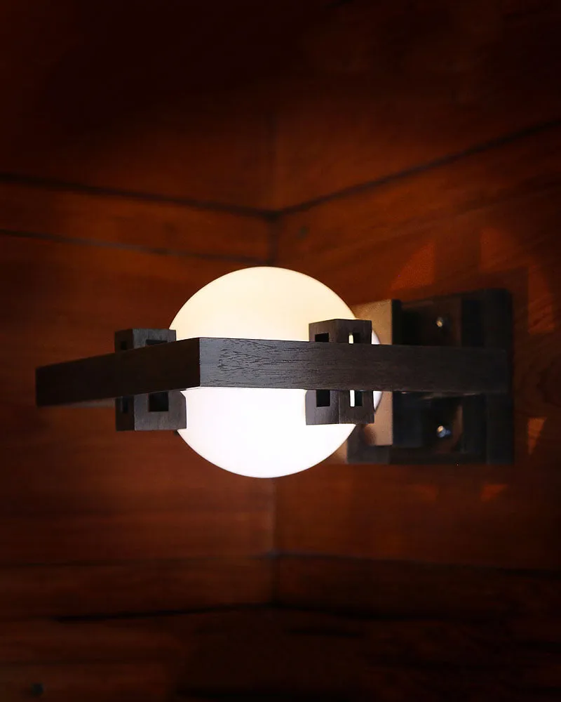 Frank Lloyd Wright Robie Wall Sconce Lamp - Walnut