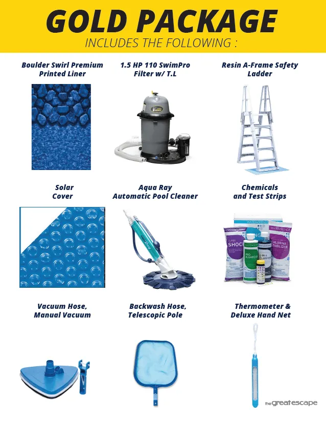 Freedom Self Install Pool - 54" W/ Gold Equipment Package