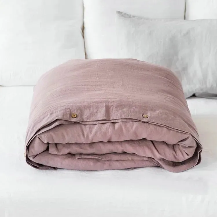 French Linen Duvet Cover Soft Quilt Comforter Cover