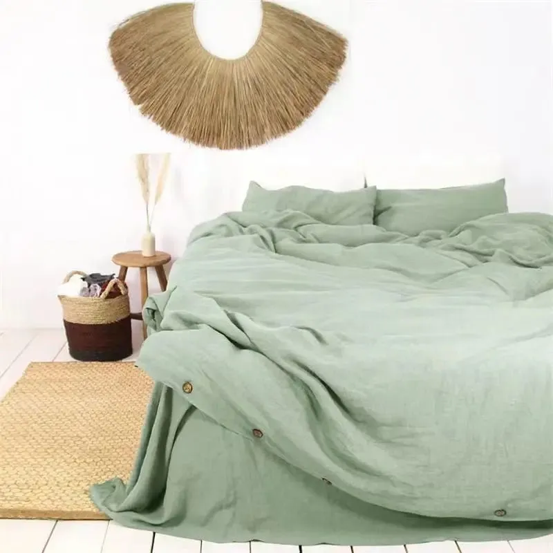 French Linen Duvet Cover Soft Quilt Comforter Cover