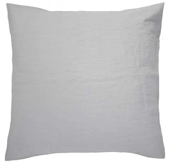 French Linen European Pillowcase Silver