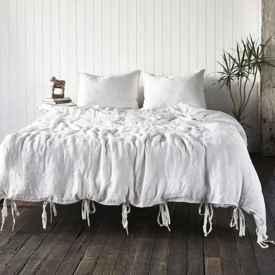 French Linen Pillowcase Set - Off White