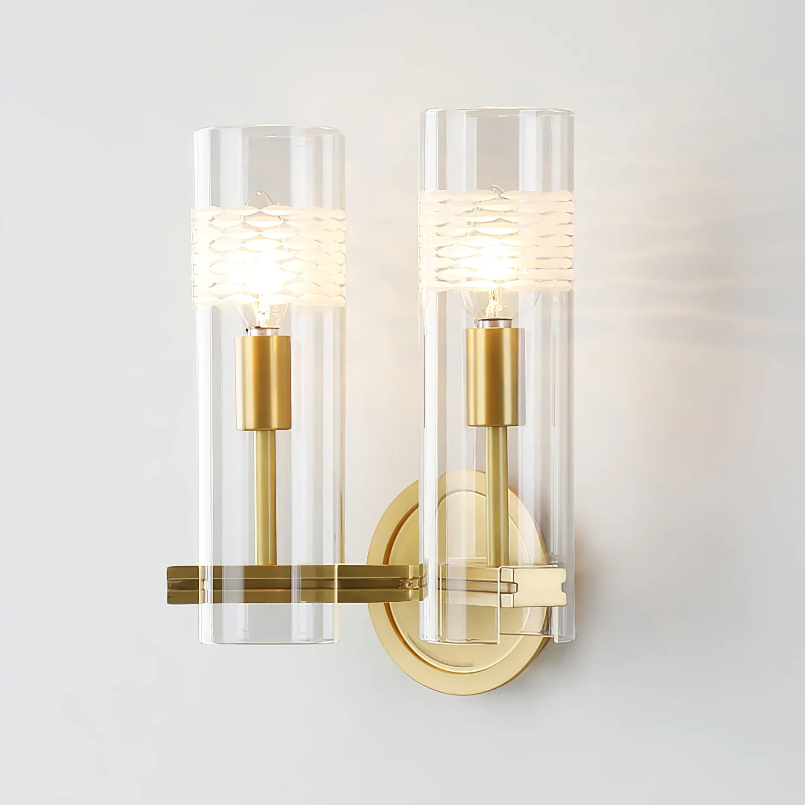 Glass Candlestick Wall Lamp