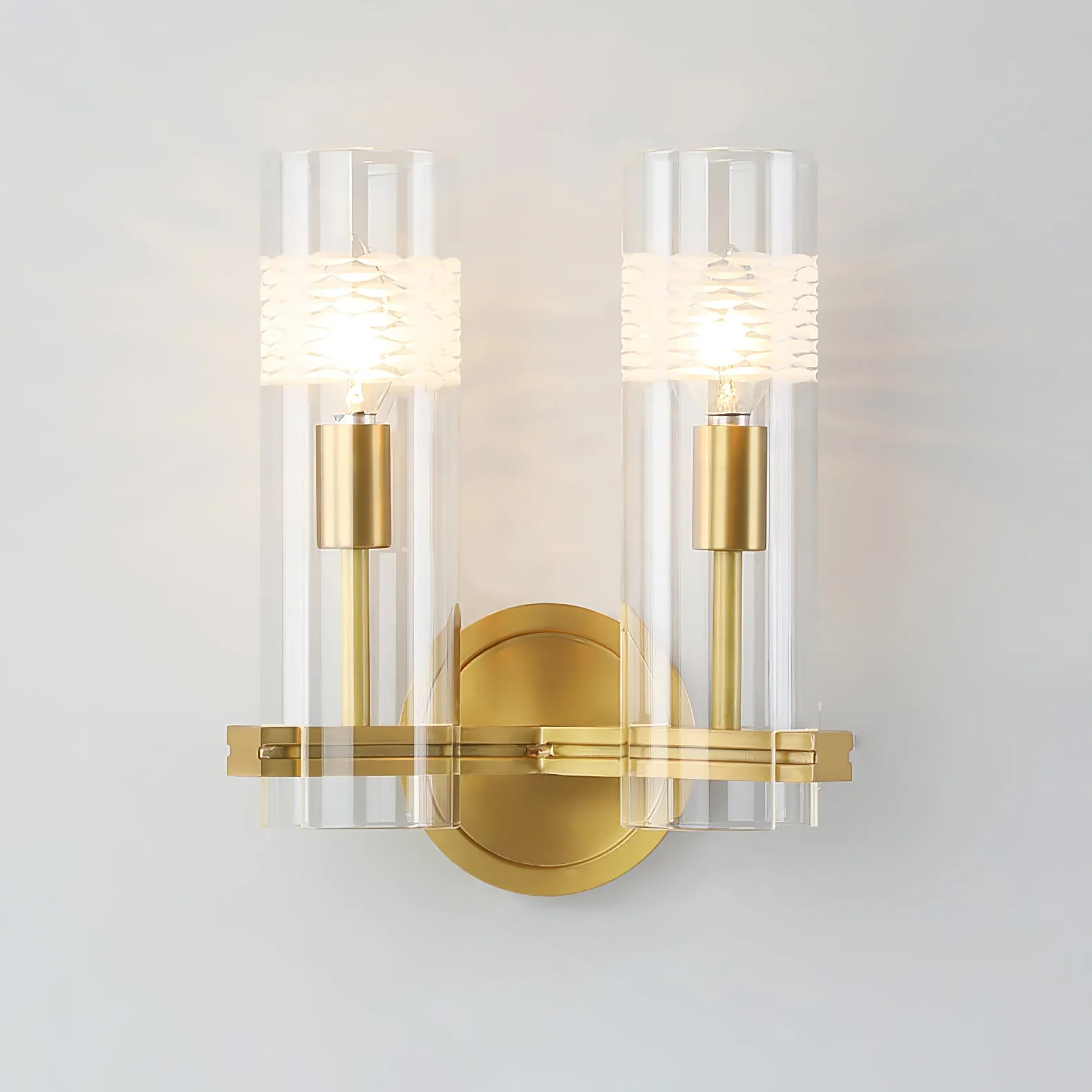 Glass Candlestick Wall Lamp