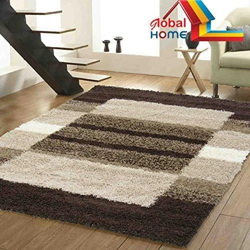 Global Home Brand New Hand Loom Modern 5D Shaggy Rugs And Carpets For Living Room, Hall