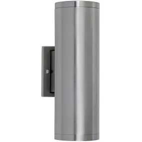 Hamilton Hills Dual Upward and Downward Outdoor Modern Cylindrical LED Wall Light | 12"