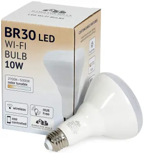 Hamilton Hills LED Smart Bulb - Smart Home Certified Standard Universal BR30 E26 Dimmable