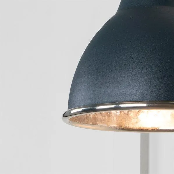 Hammered Nickel Brindley Wall Light in Soot | From The Anvil