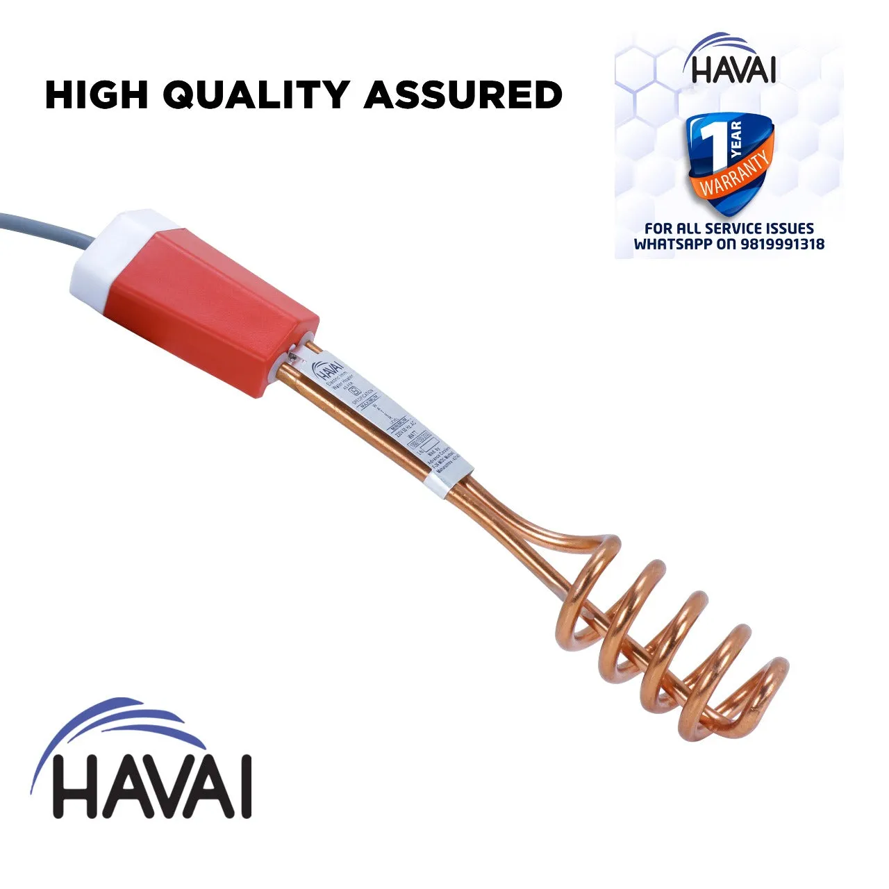 HAVAI Immersion Rod - Copper, 1500 W