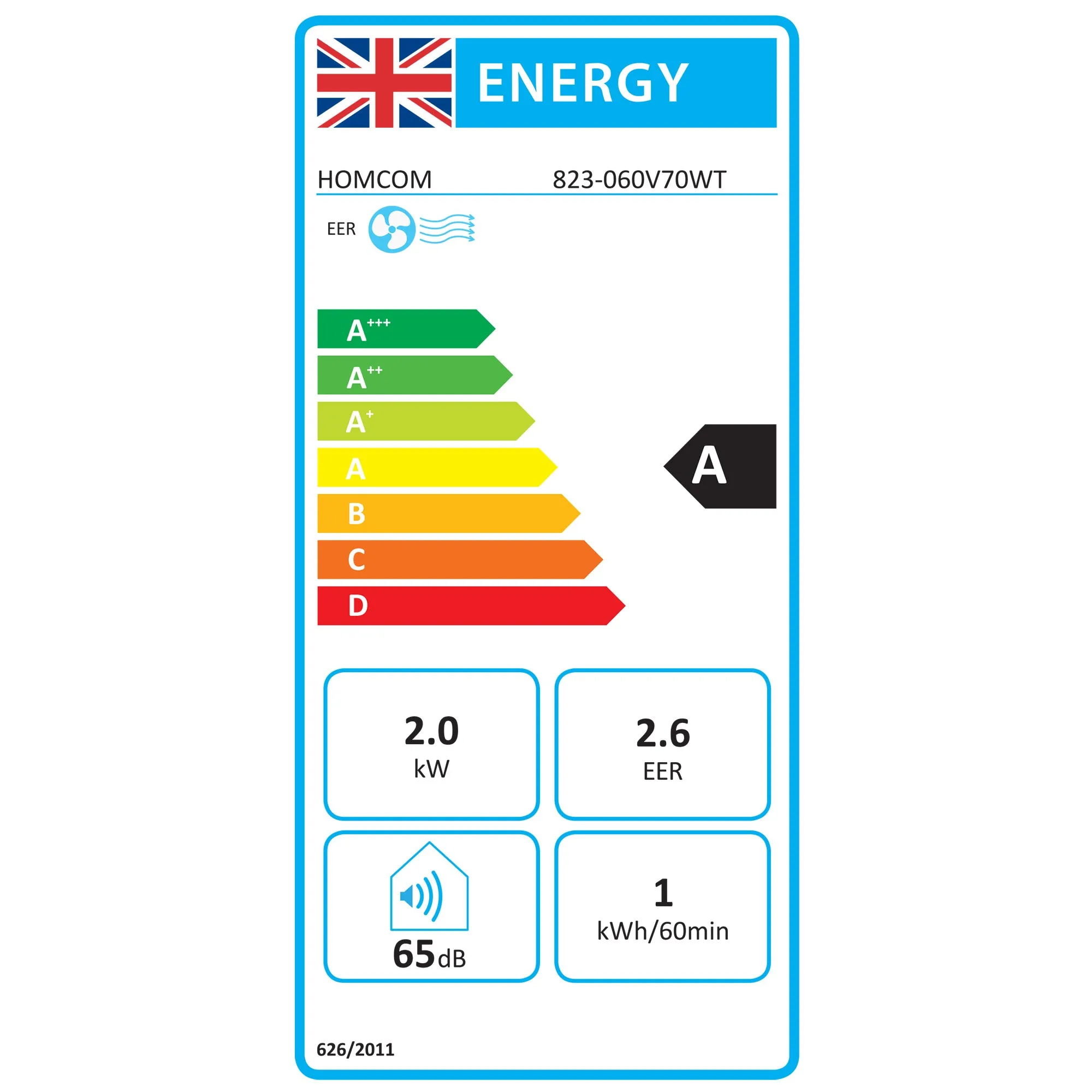 HOMCOM Portable Air Conditioner with App Control, Sleep Mode