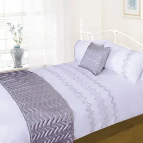 Honeycomb Complete Bedding Set - Silver