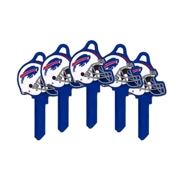 Ilco - NFL TeamKeys - Helmet Edition - Key Blank - Buffalo Bills - KW1 (5 Pack)