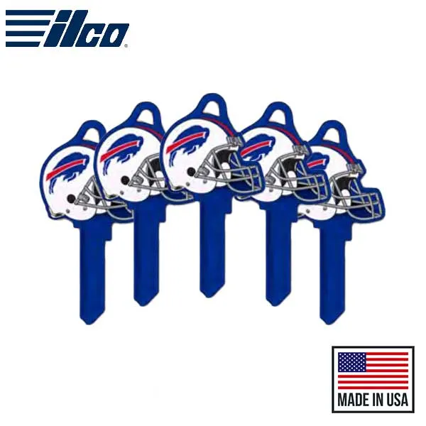 Ilco - NFL TeamKeys - Helmet Edition - Key Blank - Buffalo Bills - KW1 (5 Pack)