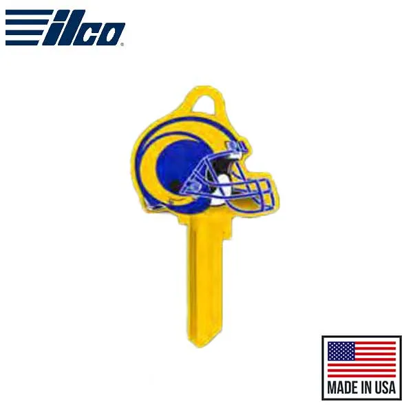 Ilco - NFL TeamKeys - Helmet Edition - Key Blank - Los Angeles Rams - KW1 (5 Pack)