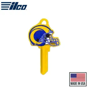 Ilco - NFL TeamKeys - Helmet Edition - Key Blank - Los Angeles Rams - KW1 (5 Pack)