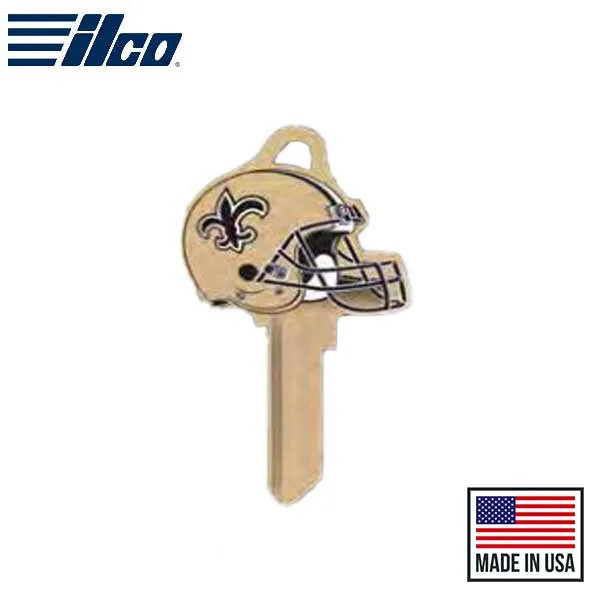 Ilco - NFL TeamKeys - Helmet Edition - Key Blank - New Orleans Saints - KW1 (5 Pack)