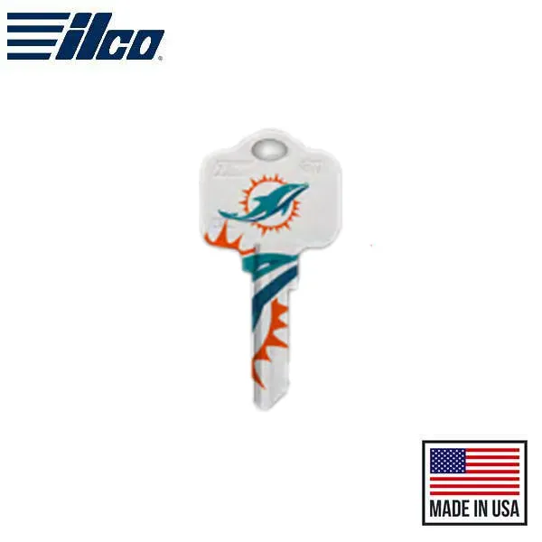 Ilco - NFL TeamKeys - Key Blank - Miami Dolphins - SC1 (5 Pack)