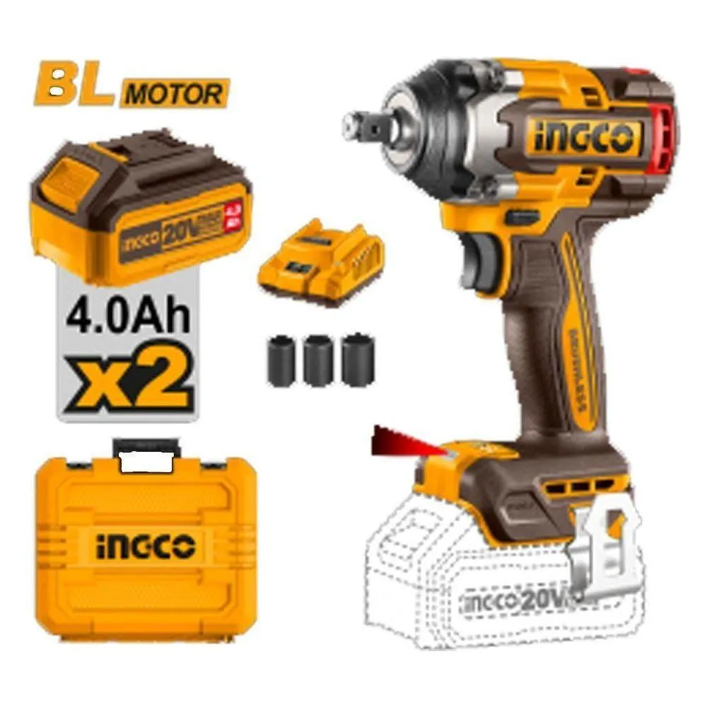 Ingco CIWLI2050 Li-Ion Impact Wrench 20V