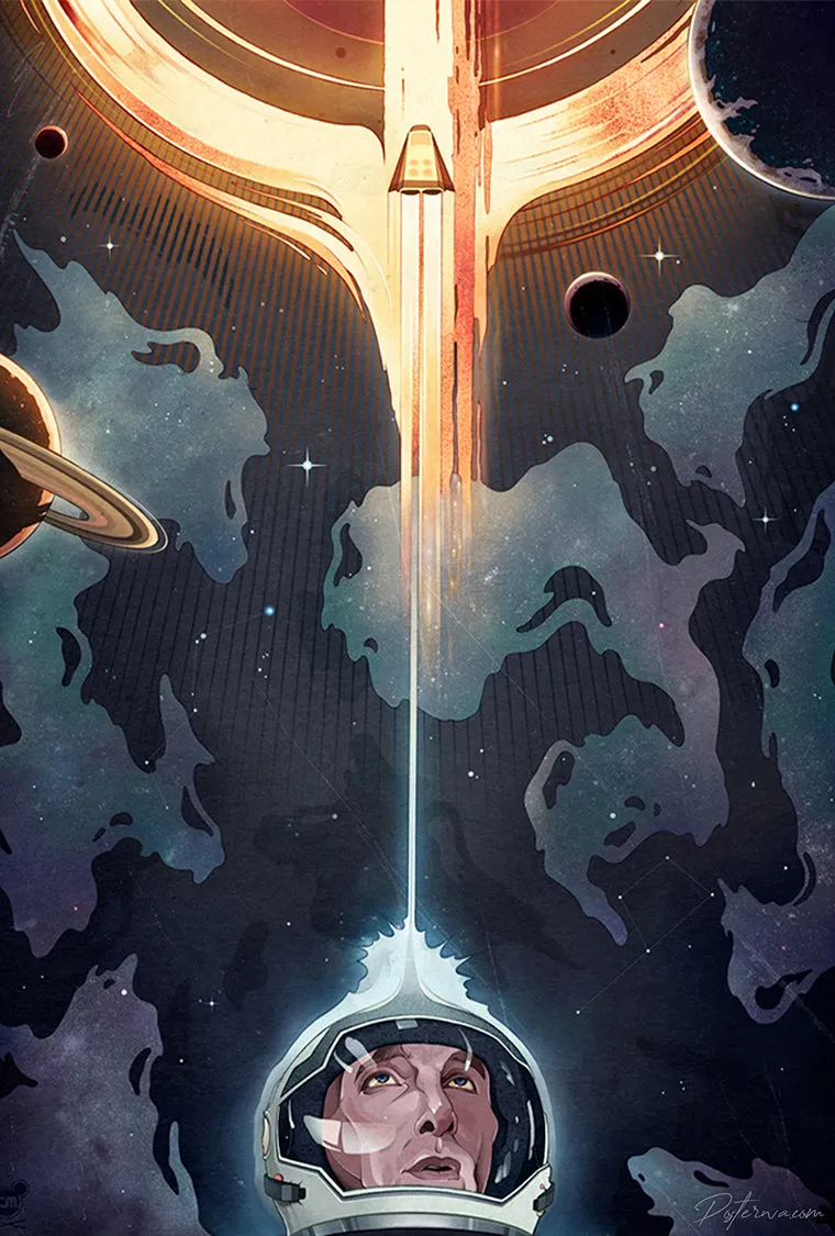 Interstellar Black hole Art Poster