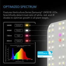 IONBOARD S24, FULL SPECTRUM LED GROW LIGHT 200W, SAMSUNG LM301B, 2X4 FT. COVERAGE