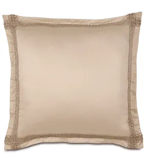 Ivory Glam Shantung Euro Sham 27x27