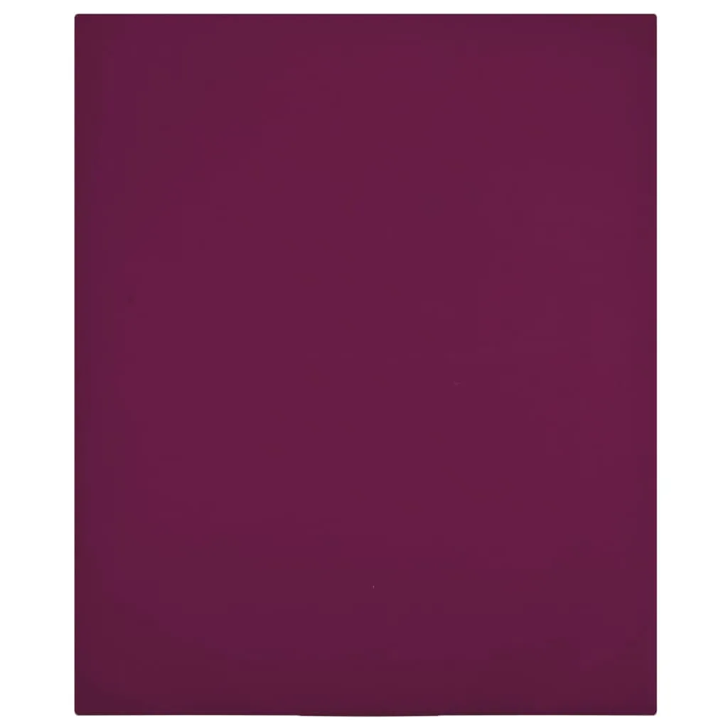 Jersey Fitted Sheets 2 pcs Bordeaux 140x200 cm Cotton