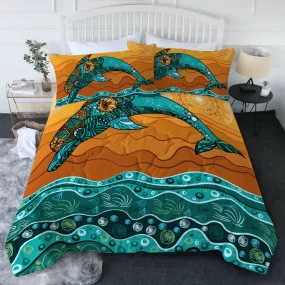 Jumping Dolphin Comforter Set