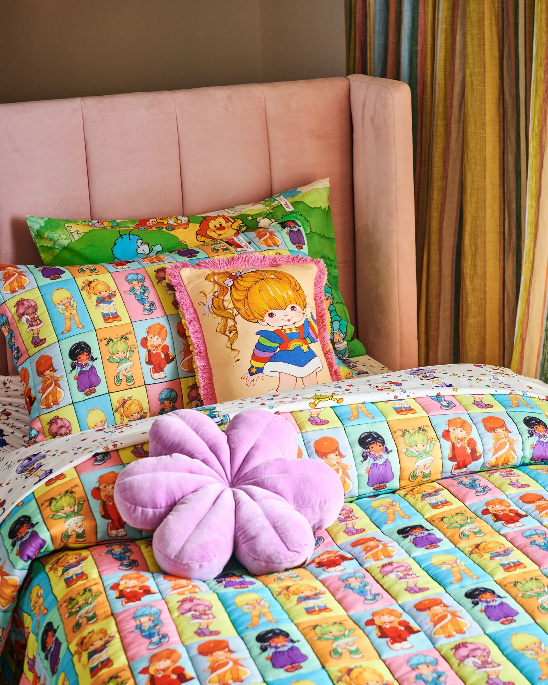 Kip&Co x Rainbow Brite The Gang Organic Cotton Quilted Pillowcase