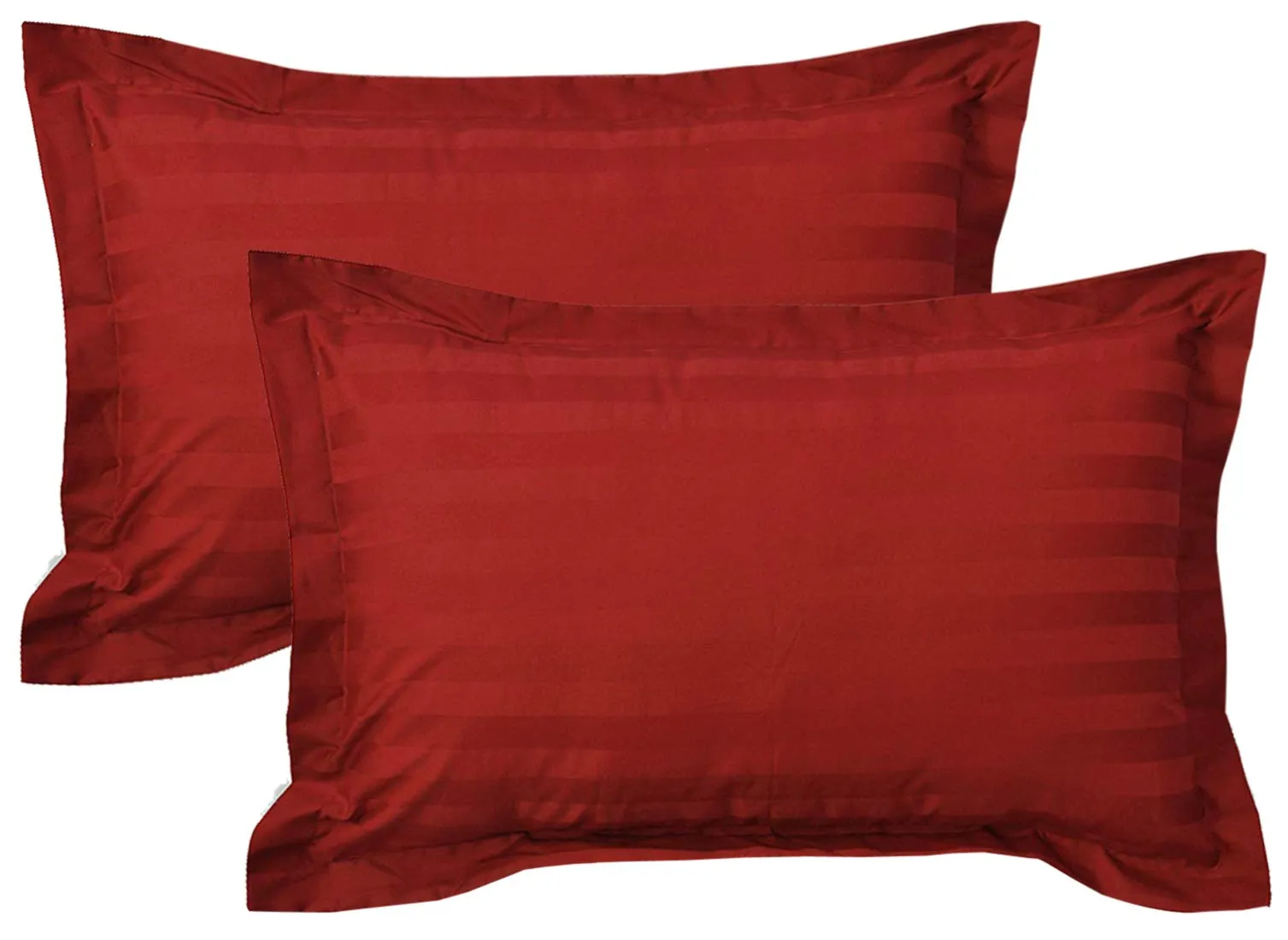 Kuber Industries Lining Design Breathable & Soft Cotton Pillow Cover/Protector/Case- 18x28 Inch, Set of 4 (Red)-HS43KUBMART26787, Standard