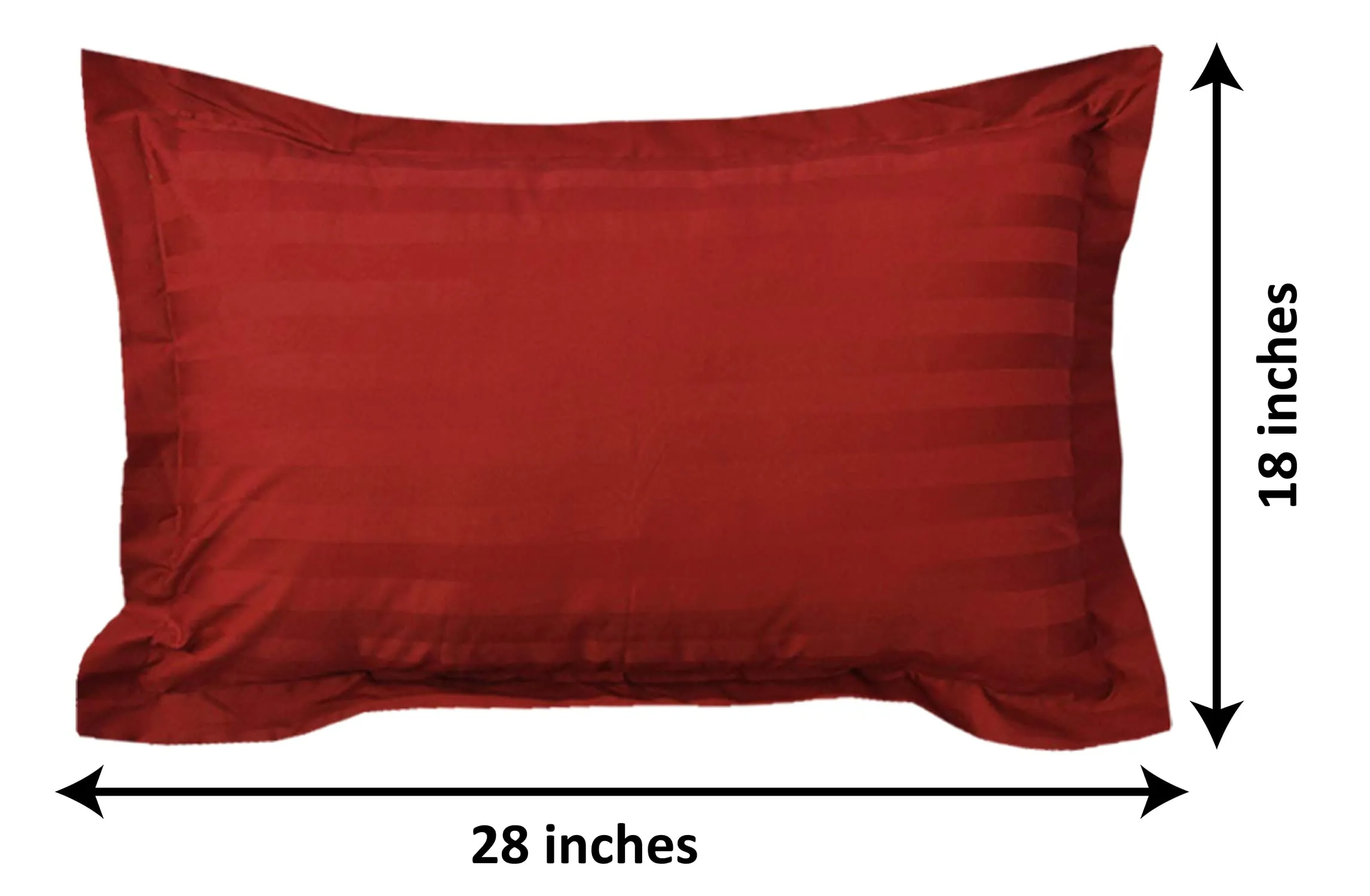 Kuber Industries Lining Design Breathable & Soft Cotton Pillow Cover/Protector/Case- 18x28 Inch, Set of 4 (Red)-HS43KUBMART26787, Standard