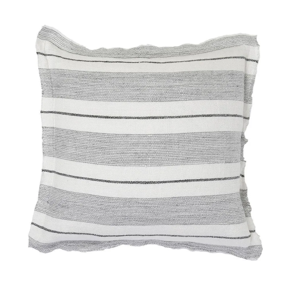 Laguna Grey & Charcoal Square Pillow by Pom Pom at Home