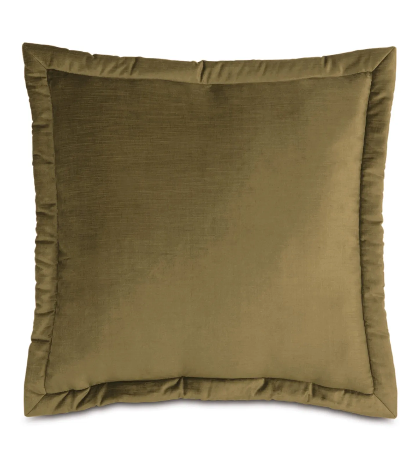 Lars Velvet Euro Sham 27x27 in Olive