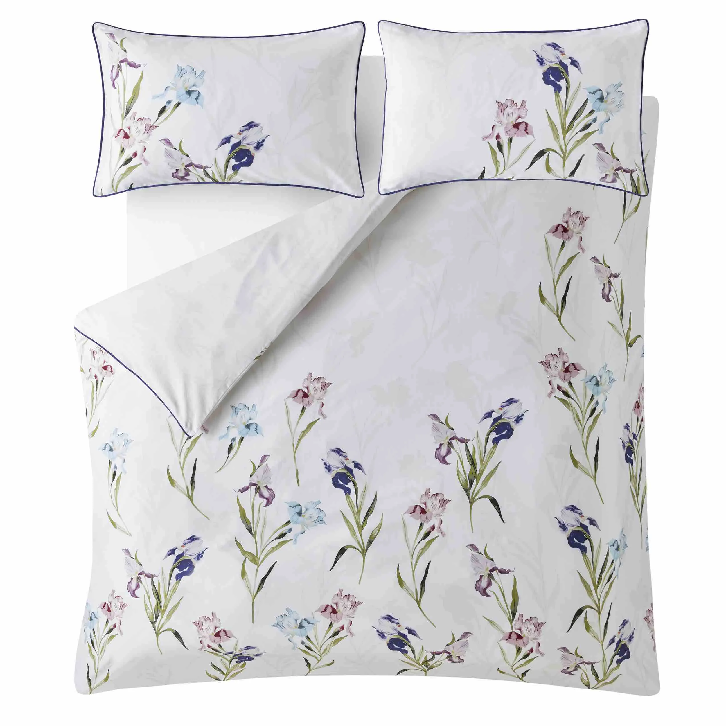 Laura Ashley Hawling Irises Duvet Cover Set - Grape Purple