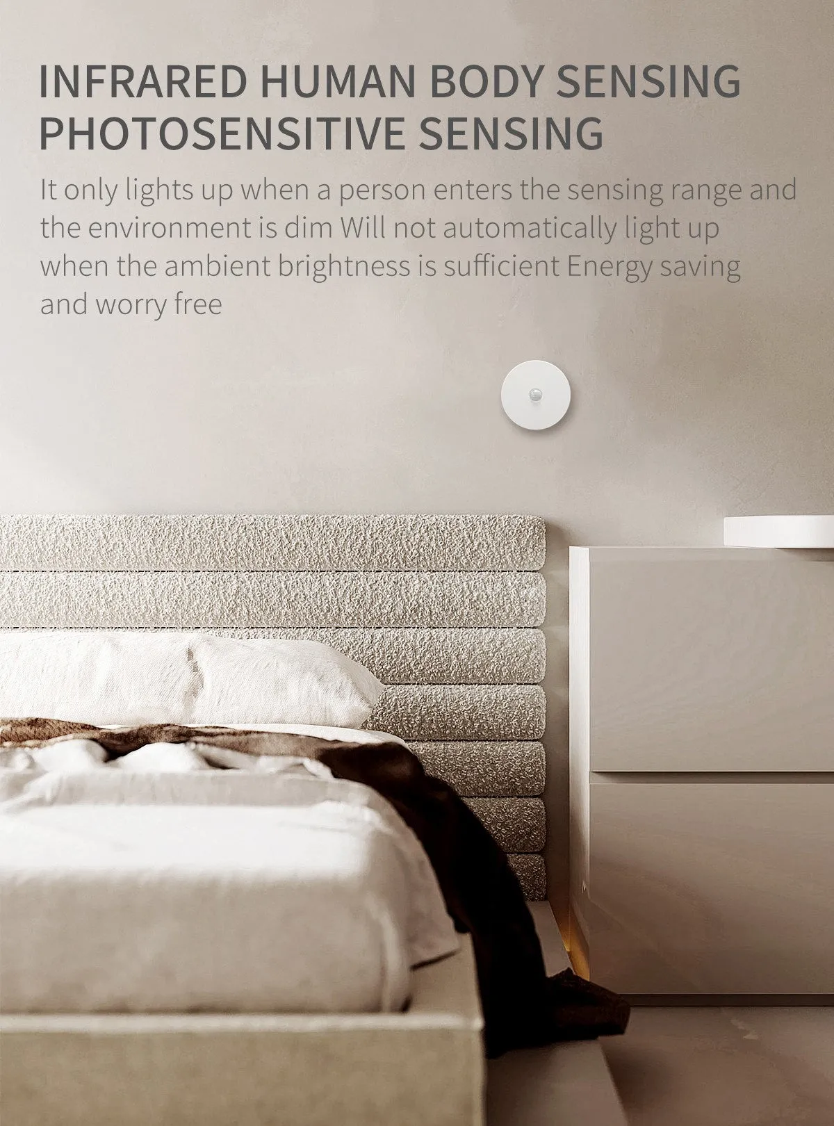 LED Wireless Rechargeable Motion Sensor Night Light