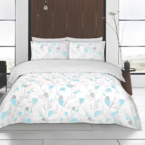 Lewis's Twin Pack Astrid / Collette Duvet Set - Duck Egg