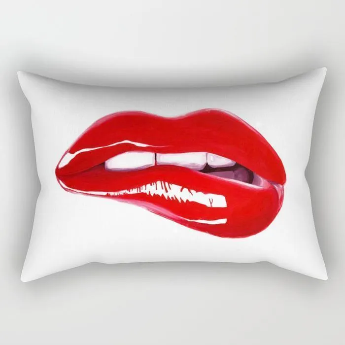 Lips Rectangle Pillow