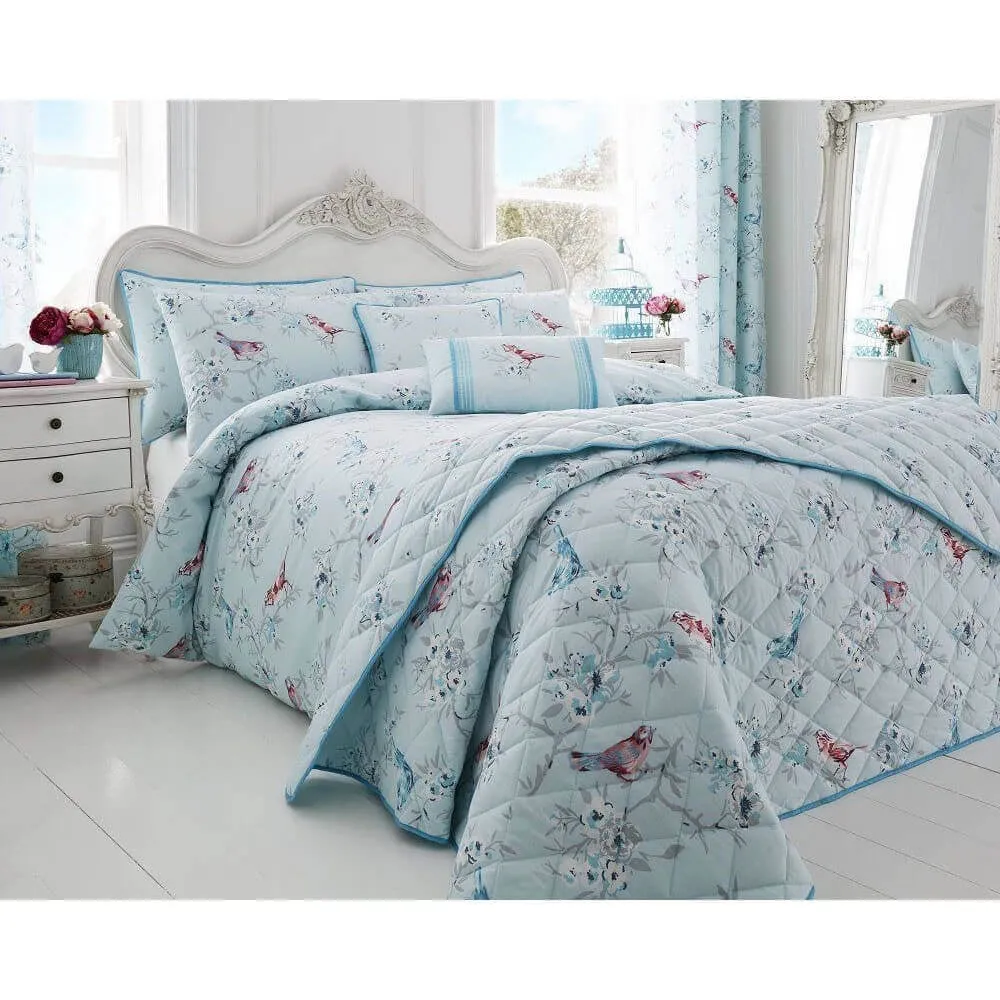 Little Birds Duvet Cover Set - Duck Egg