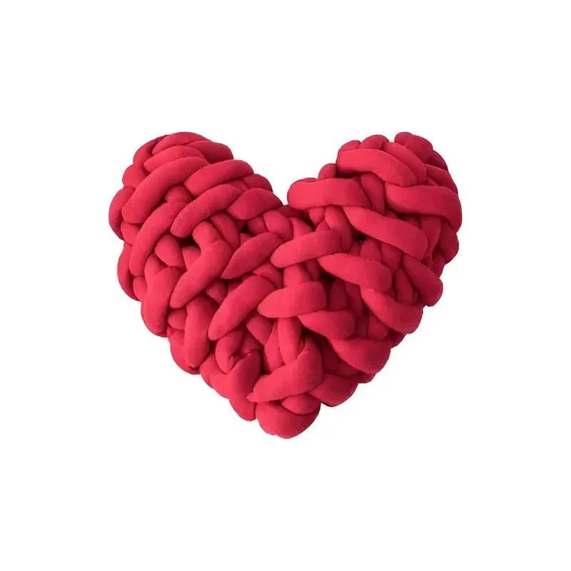 Love Pillow - Chunky Knitted Heart Kissen für ein Gemütliches Zuhause