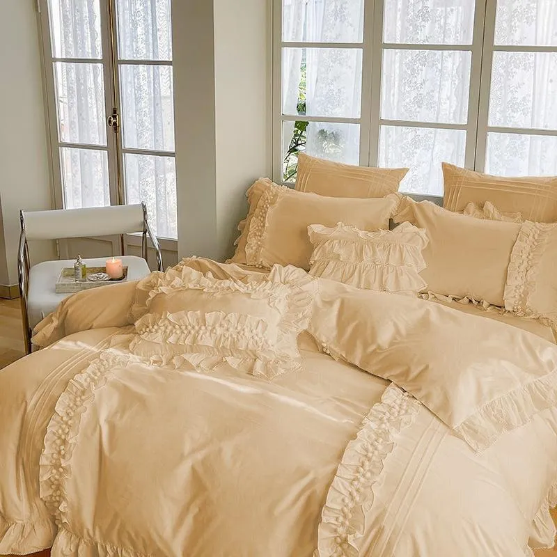 Luxury Cotton Lace Duvet Set