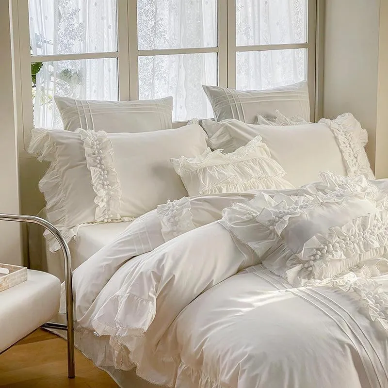 Luxury Cotton Lace Duvet Set