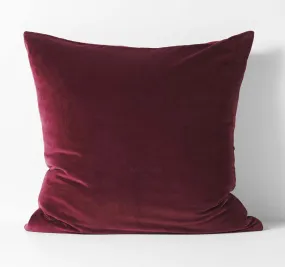 Luxury Velvet European Pillowcase Merlot