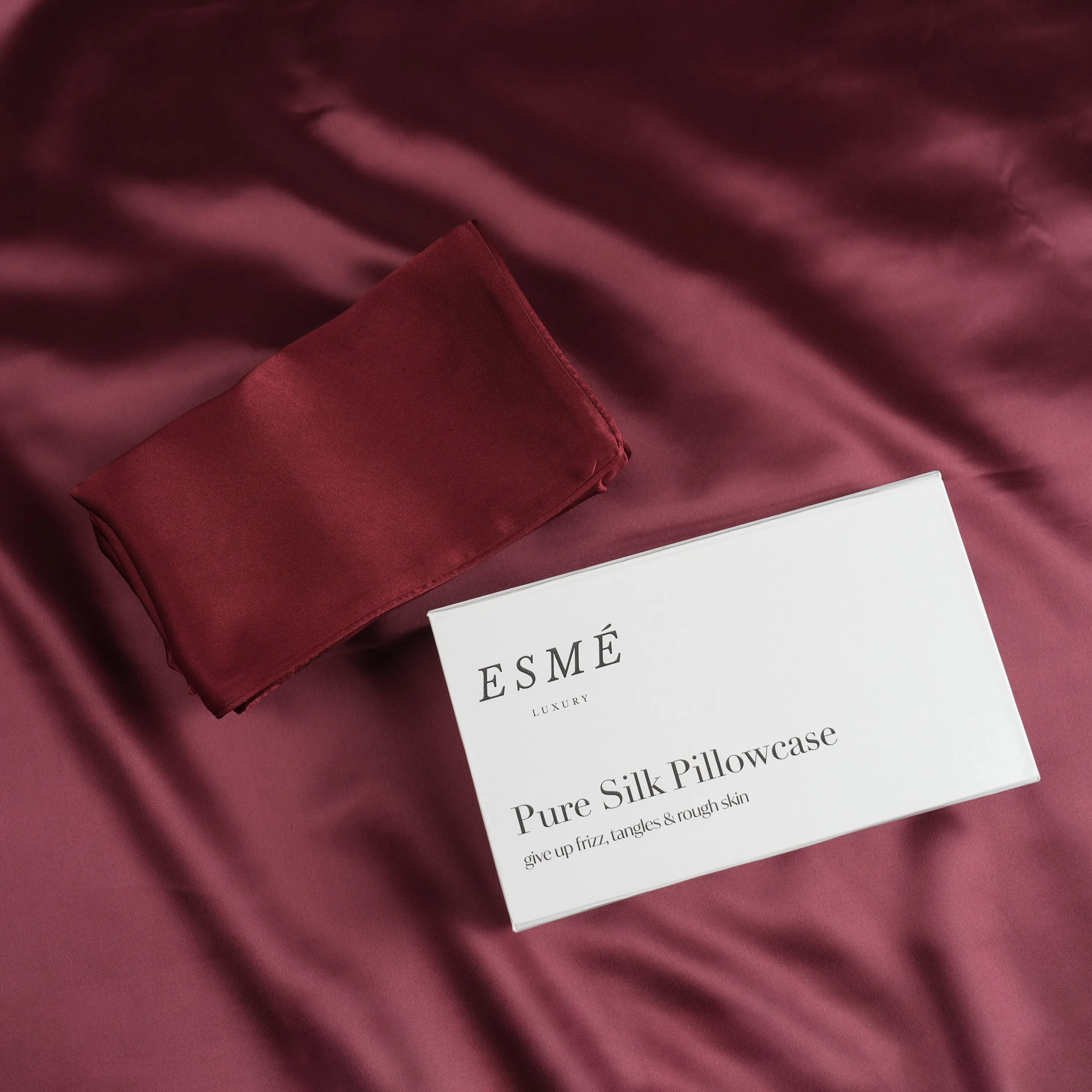 Maroon OEKO-TEX Certified Premium Silk Pillowcase