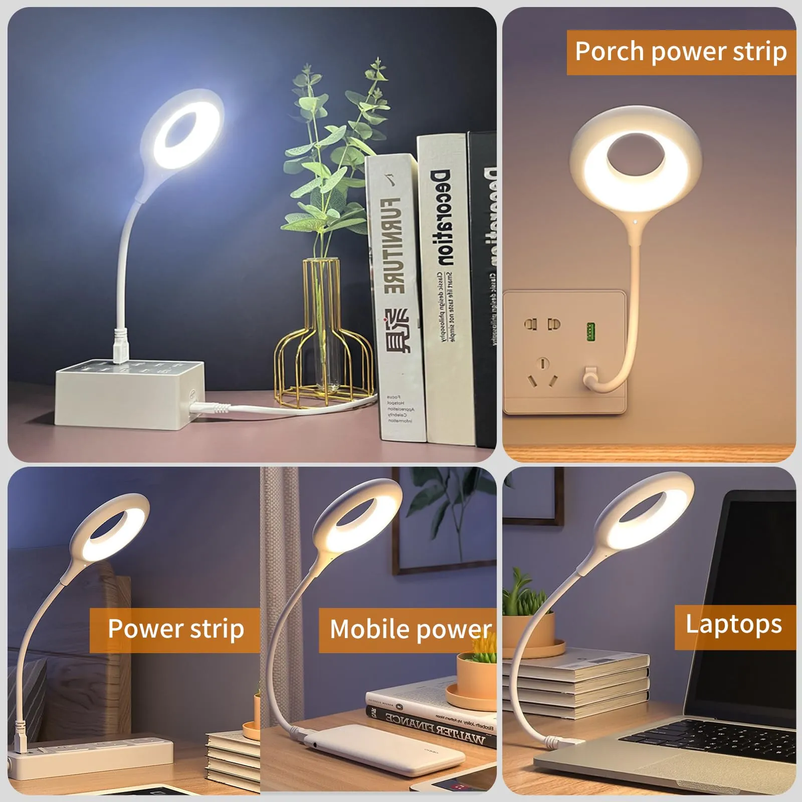 Marspeeder USB Reading Light Voice Control Lamp Voice Activated Lamp Smart Voice Small Table Lamp for Home Learning and Office